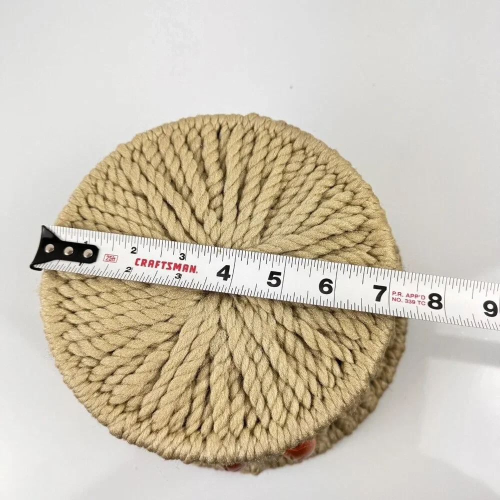Vintage macrame basket